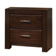 Queen Bedroom Set, Brown Wood, 3 Piece Set with 2 Nightstands