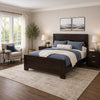 Queen Bedroom Set, Brown Wood, 3 Piece Set with 2 Nightstands
