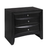 Queen Bedroom Set, Black Wood, 3 Piece Set with 2 Nightstands
