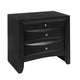 Queen Bedroom Set, Black Wood, 3 Piece Set with 2 Nightstands