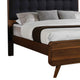 Queen Bedroom Set, Gray, Brown Wood, 3 Piece Set with 2 Nightstands