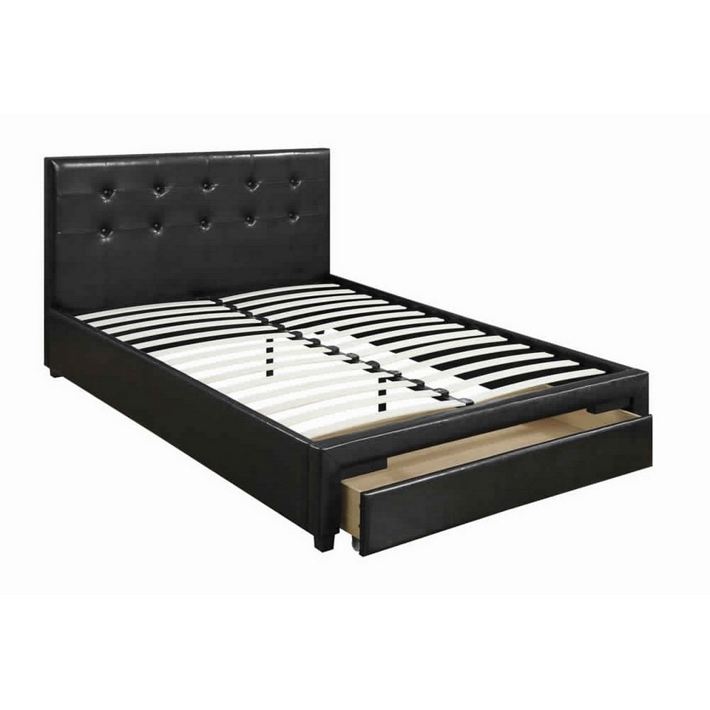 Queen Bedroom Set, Black Wood, 3 Piece Set with 2 Nightstands