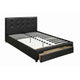 Queen Bedroom Set, Black Wood, 3 Piece Set with 2 Nightstands