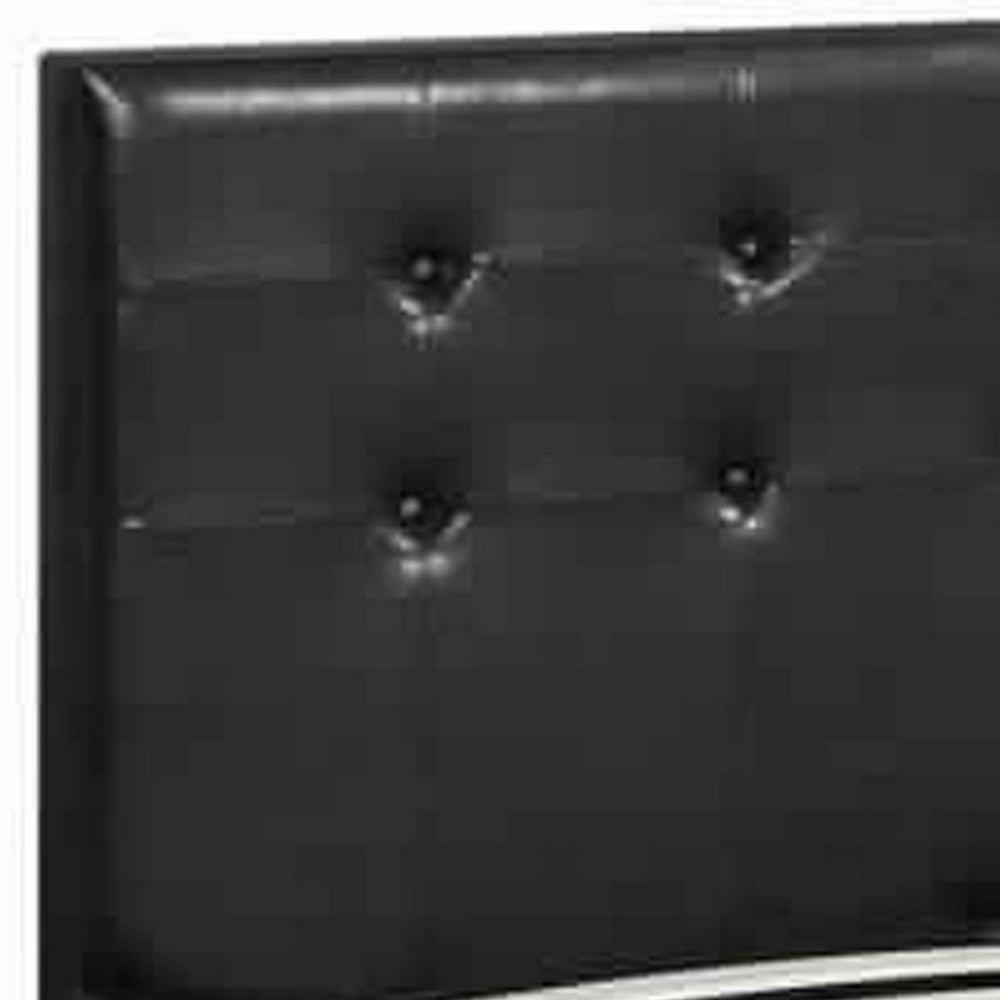 Queen Bedroom Set, Black Wood, 3 Piece Set with 2 Nightstands