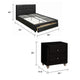 Queen Bedroom Set, Black Wood, 3 Piece Set with 2 Nightstands