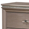 Queen Bedroom Set, Gold Wood, 3 Piece Set with 2 Nightstands