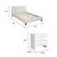 Queen Bedroom Set, White Wood, 3 Piece Set with 2 Nightstands