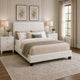 Queen Bedroom Set, White Wood, 3 Piece Set with 2 Nightstands