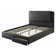 Queen Bedroom Set, Black Wood, 3 Piece Set with 2 Nightstands