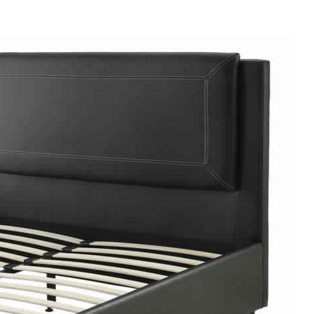 Queen Bedroom Set, Black Wood, 3 Piece Set with 2 Nightstands