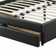 Queen Bedroom Set, Black Wood, 3 Piece Set with 2 Nightstands