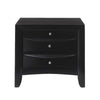 Queen Bedroom Set, Black Wood, 3 Piece Set with 2 Nightstands