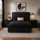 Queen Bedroom Set, Black Wood, 3 Piece Set with 2 Nightstands