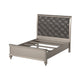 Queen Bedroom Set, Silver/gray, Beige, Black, Silver Wood, 3 Piece Set with 2 Nightstands