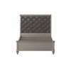Queen Bedroom Set, Silver/gray, Beige, Black, Silver Wood, 3 Piece Set with 2 Nightstands