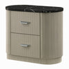 Queen Bedroom Set, Silver/gray, Beige, Black, Silver Wood, 3 Piece Set with 2 Nightstands