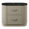 Queen Bedroom Set, Silver/gray, Beige, Black, Silver Wood, 3 Piece Set with 2 Nightstands