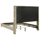 Queen Bedroom Set, Gold, Beige, Black, Silver Wood, 3 Piece Set with 2 Nightstands