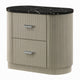 Queen Bedroom Set, Gold, Beige, Black, Silver Wood, 3 Piece Set with 2 Nightstands