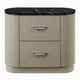 Queen Bedroom Set, Gold, Beige, Black, Silver Wood, 3 Piece Set with 2 Nightstands