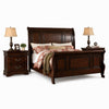 King Bedroom Set, Brown Wood, 3 Piece Set with 2 Nightstands