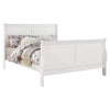 King Bedroom Set, White Wood, 3 Piece Set with 2 Nightstands