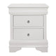 King Bedroom Set, White Wood, 3 Piece Set with 2 Nightstands