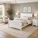 King Bedroom Set, White Wood, 3 Piece Set with 2 Nightstands