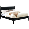 California King Bedroom Set, Black Wood, 3 Piece Set with 2 Nightstands