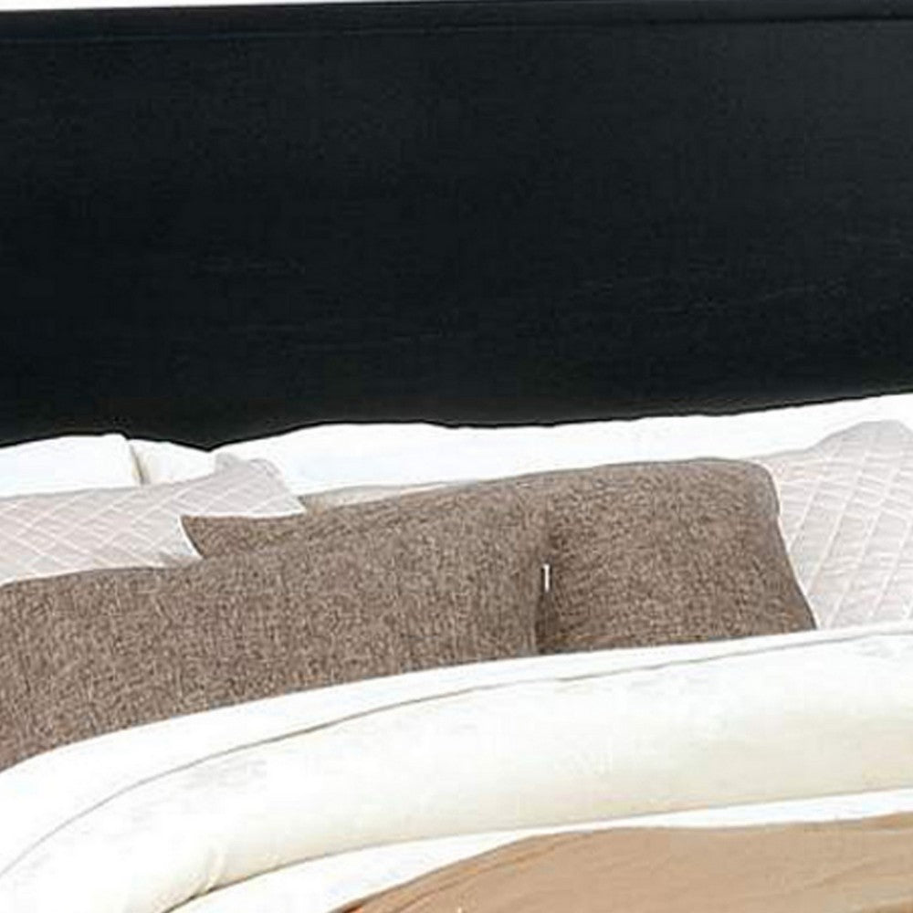 California King Bedroom Set, Black Wood, 3 Piece Set with 2 Nightstands