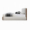 King Bedroom Set, White, Brown, Light Gray, Silver, White, Chrome Wood, 3 Piece Set with 2 Nightstands