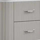 King Bedroom Set, White, Brown, Light Gray, Silver, White, Chrome Wood, 3 Piece Set with 2 Nightstands