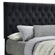King Bedroom Set, Black Wood, 3 Piece Set with 2 Nightstands
