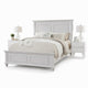 King Bedroom Set, White Wood, 3 Piece Set with 2 Nightstands