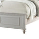King Bedroom Set, White Wood, 3 Piece Set with 2 Nightstands