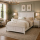 King Bedroom Set, White Wood, 3 Piece Set with 2 Nightstands