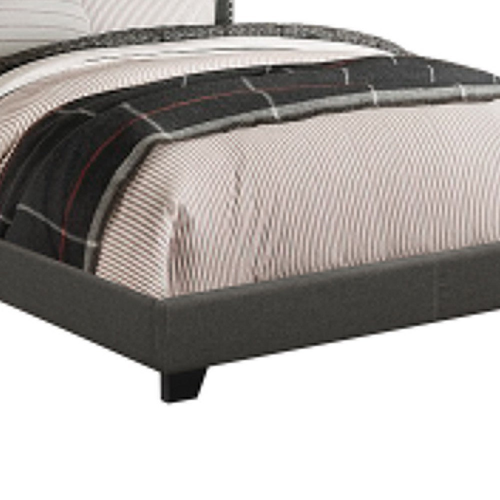 King Bedroom Set, Espresso Brown, Silver, Black Wood, 3 Piece Set with 2 Nightstands