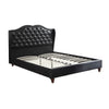 King Bedroom Set, Black Wood, 3 Piece Set with 2 Nightstands