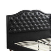 King Bedroom Set, Black Wood, 3 Piece Set with 2 Nightstands