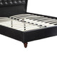 King Bedroom Set, Black Wood, 3 Piece Set with 2 Nightstands
