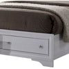 King Bedroom Set, White Wood, 3 Piece Set with 2 Nightstands