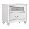 King Bedroom Set, White Wood, 3 Piece Set with 2 Nightstands
