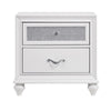 King Bedroom Set, White Wood, 3 Piece Set with 2 Nightstands