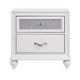 King Bedroom Set, White Wood, 3 Piece Set with 2 Nightstands