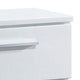Queen Bedroom Set in White & Black Wood – 2 Piece Set with Nightstand