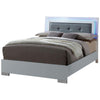 Queen Bedroom Set in White & Black Wood – 3 Piece Set with 2 Nightstands