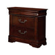 Queen Bedroom Set, Brown Wood, 2 Piece Set with Nightstand