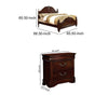 Queen Bedroom Set, Brown Wood, 2 Piece Set with Nightstand