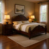 Queen Bedroom Set, Brown Wood, 2 Piece Set with Nightstand