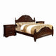 Queen Bedroom Set, Brown Wood, 3 Piece Set with 2 Nightstands